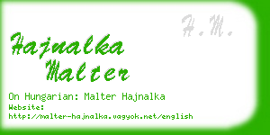 hajnalka malter business card